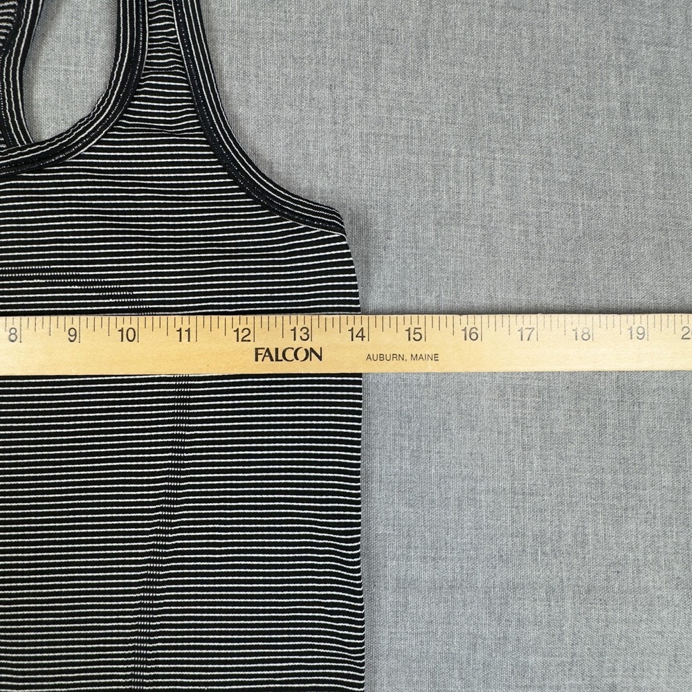 Lululemon Tank Top Womens 4 Stripe Sweat Life Run With Heart Racerback Athletic - Picture 8 of 9